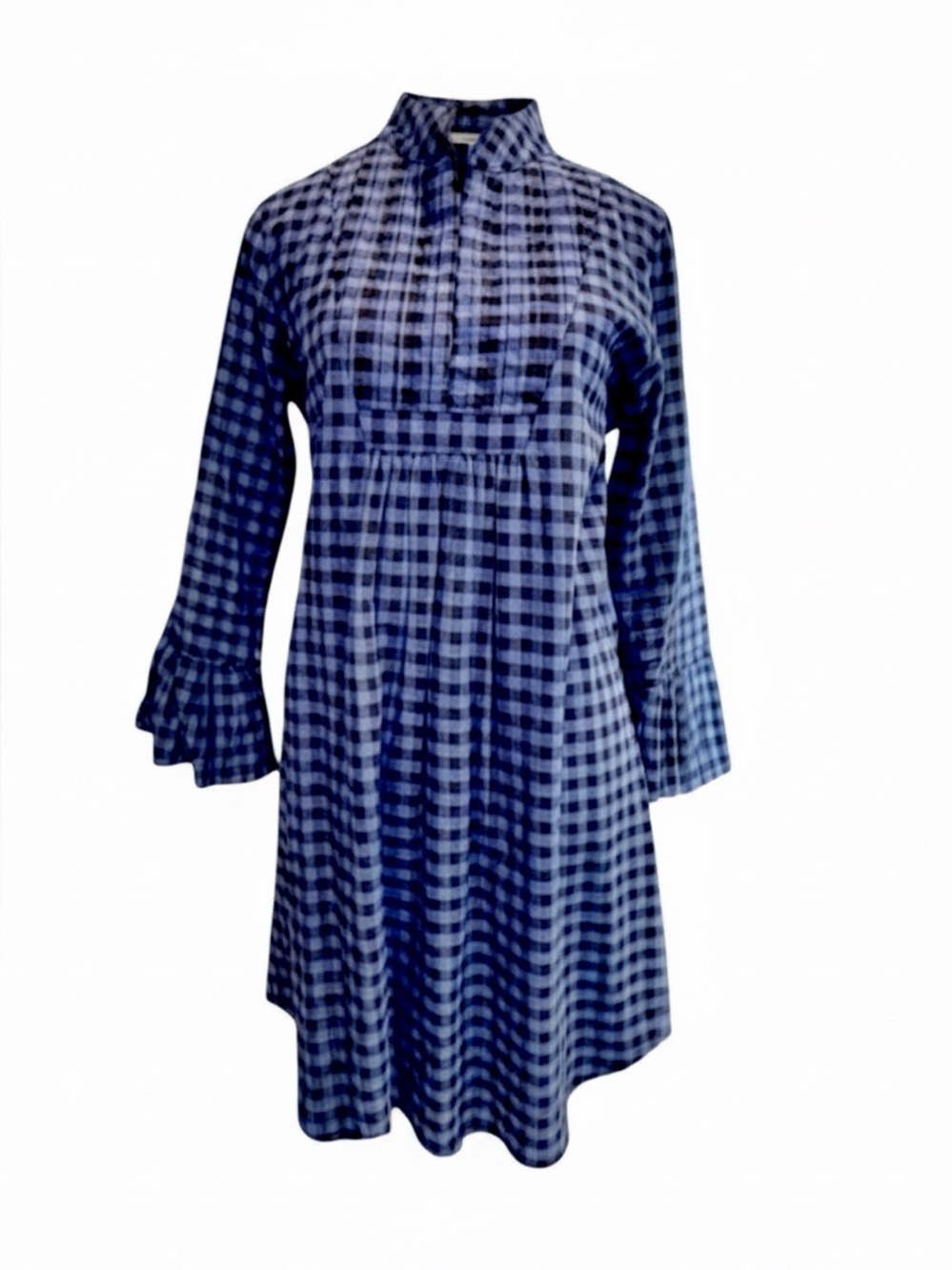 Bell Buffalo Check Dress | Size 6 | High Neck Prairie Empire | Classic